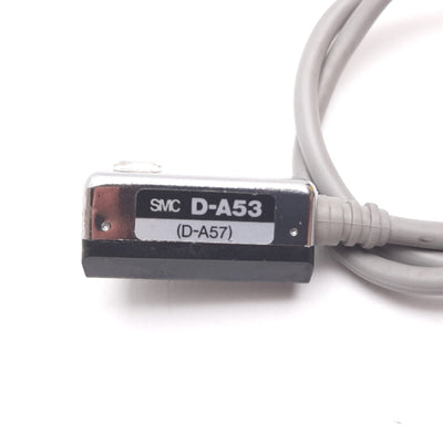 Used SMC D-A53 Reed Auto Switch, 24VDC 5-50mA, 2-Wire, 19", Tie-Rod Mount