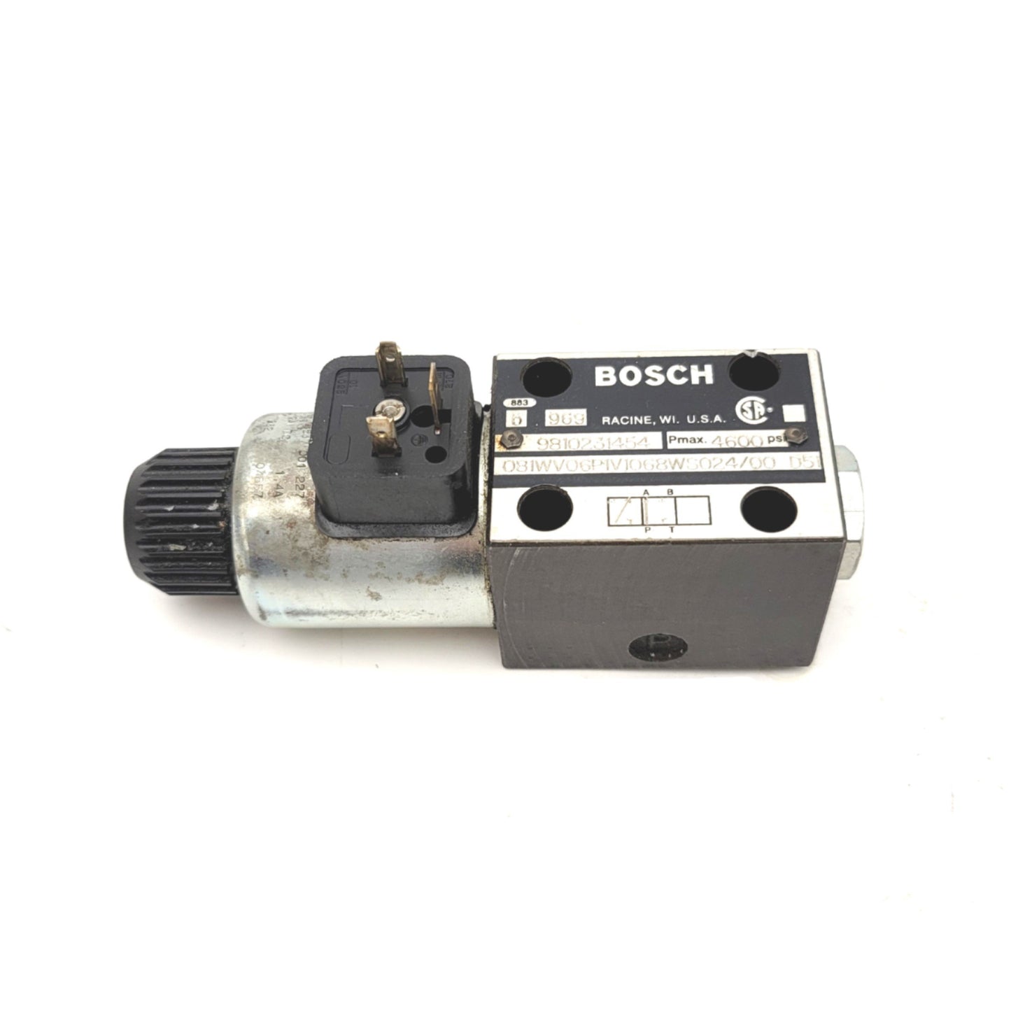 Used Bosch Rexroth 081WV06P1V1068WS024/00 D51 Directional Control Valve 24VDC