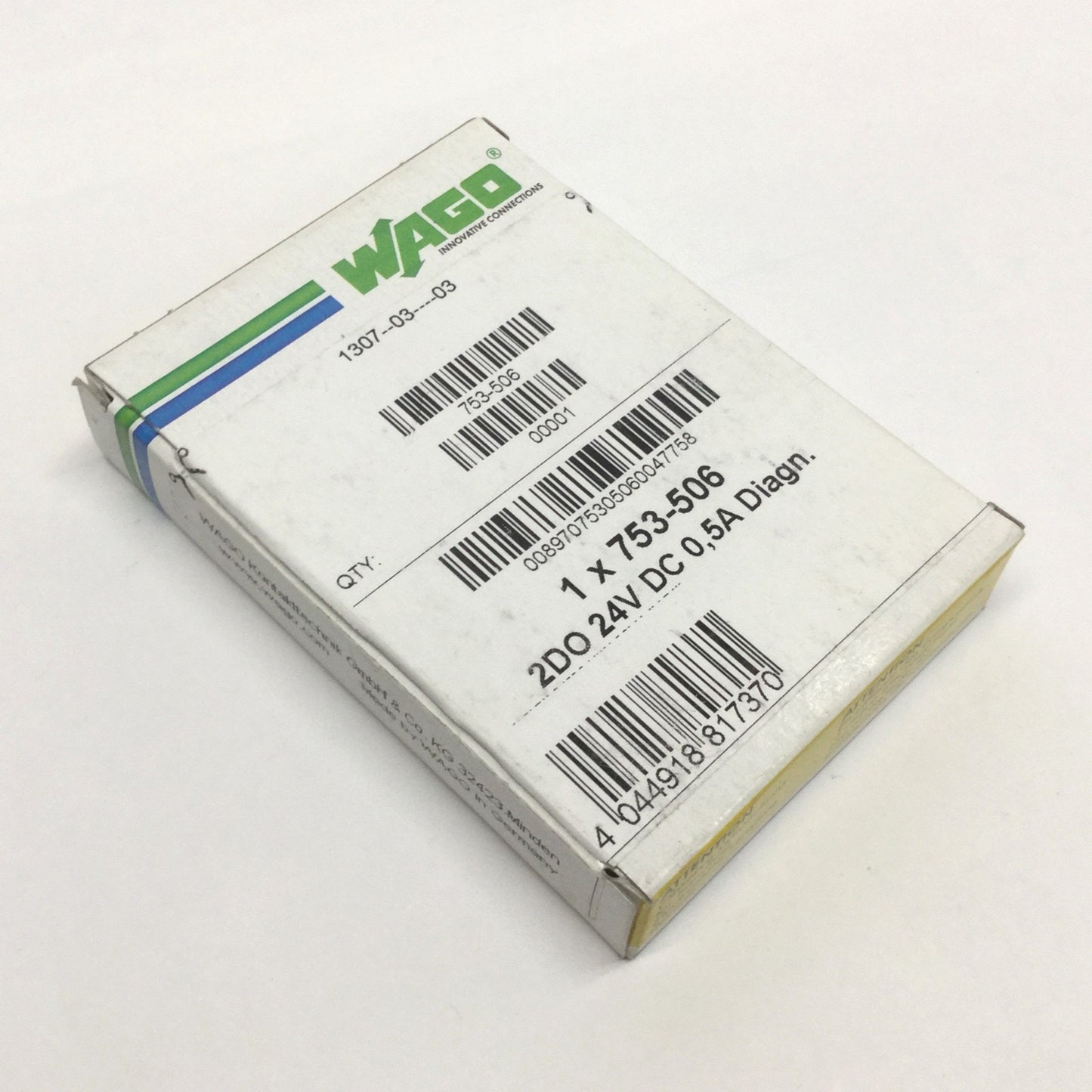 New Other WAGO 753-506 Digital Output Module, 2-Channel DO, 24VDC 0.5A, Diagnostic
