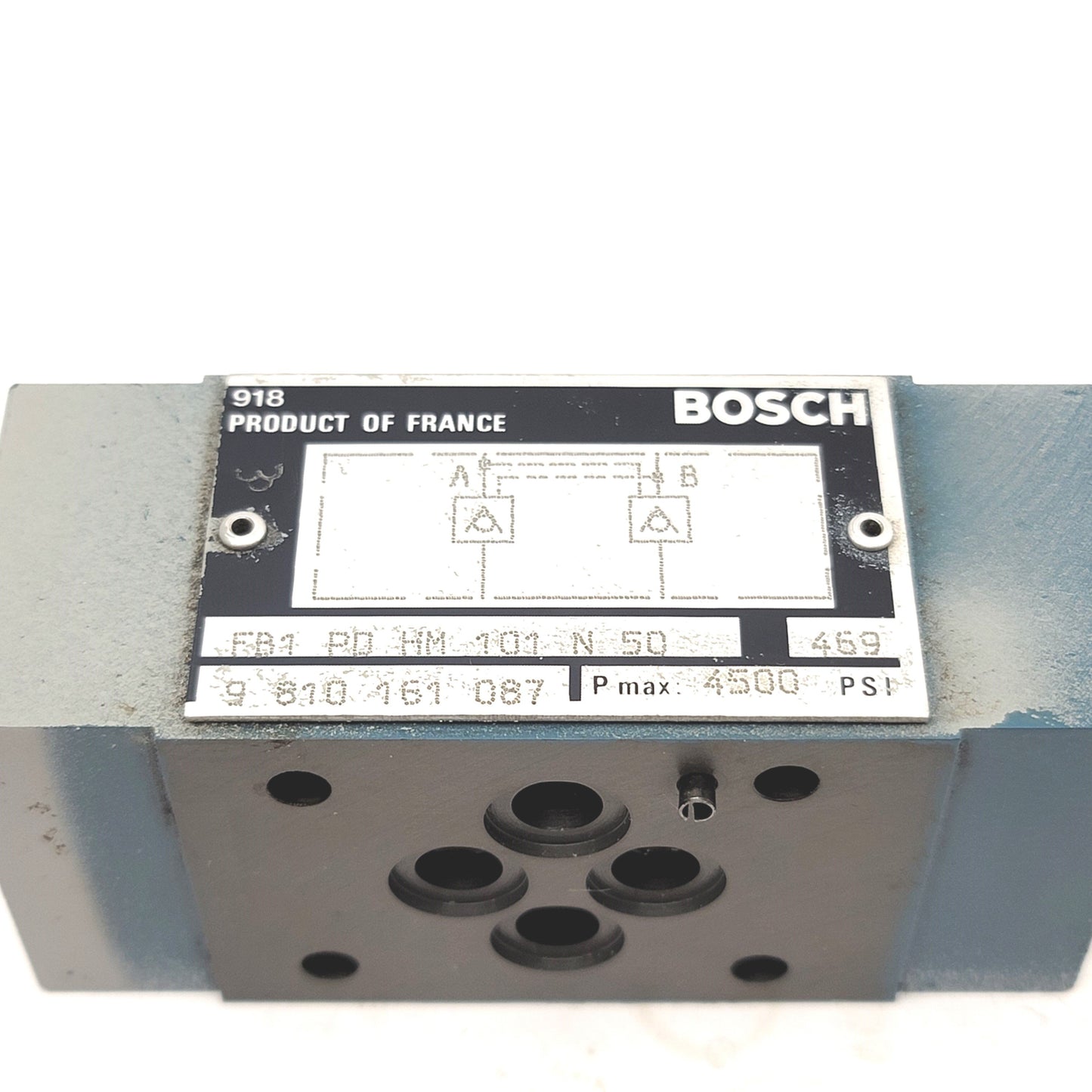 Used Bosch FB1 PD HM 101 N 50 Flow Control Check Valve Manifold 4,500psi Max