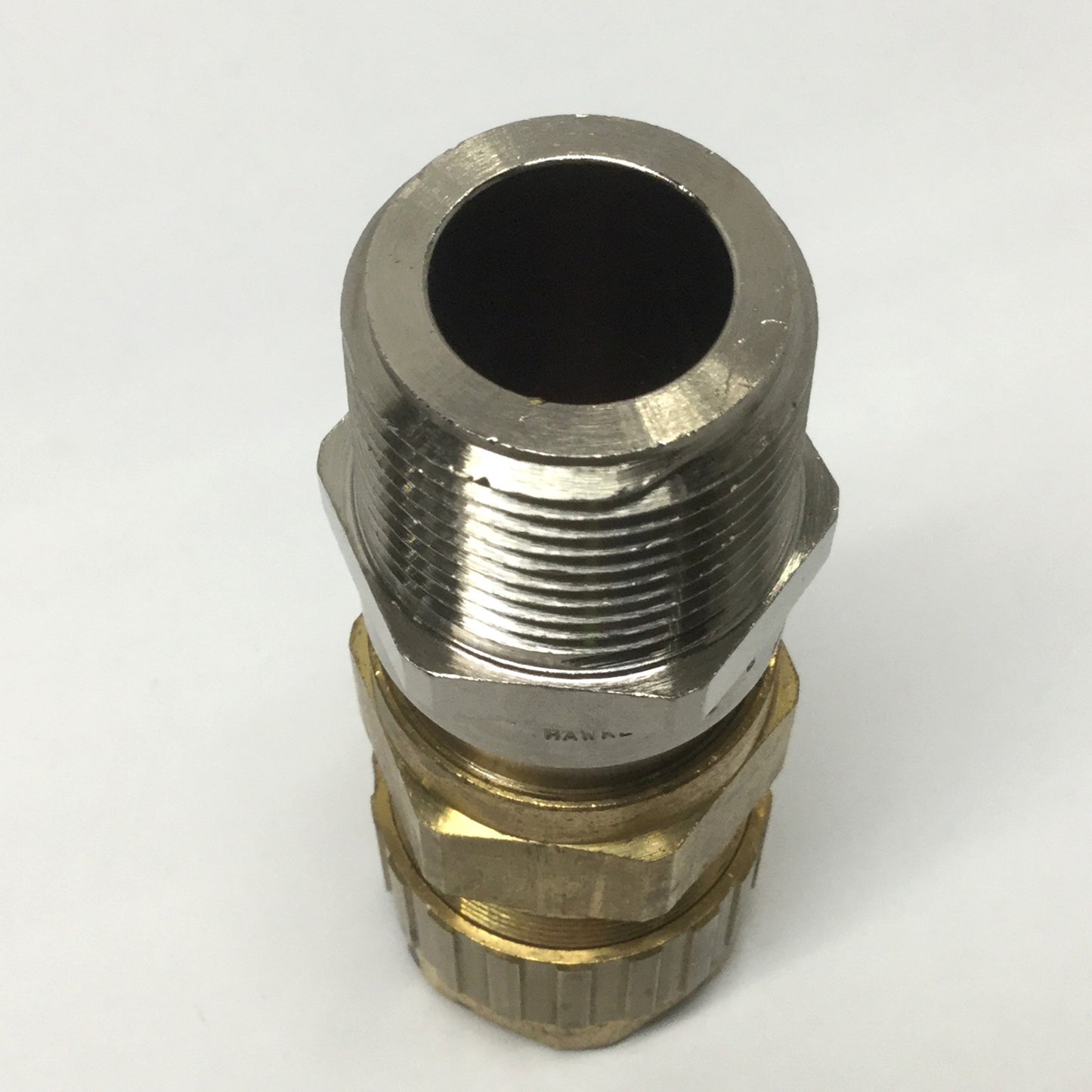 New – Open box Hawke 153/RAC B Industrial Brass Cable Gland 1" NPT Thread, 16.9-26mm