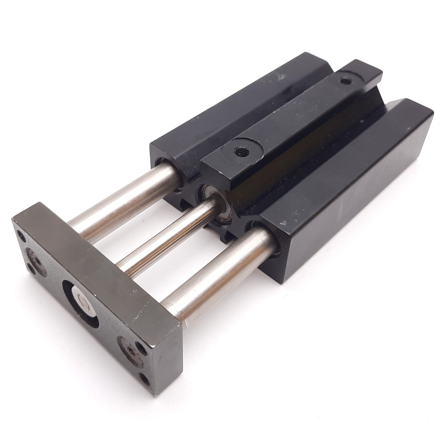 Used Tolomatic PB208 SK15 Guided Cylinder, Bore: 0.5", Stroke: 1.5", Ports: 10-32