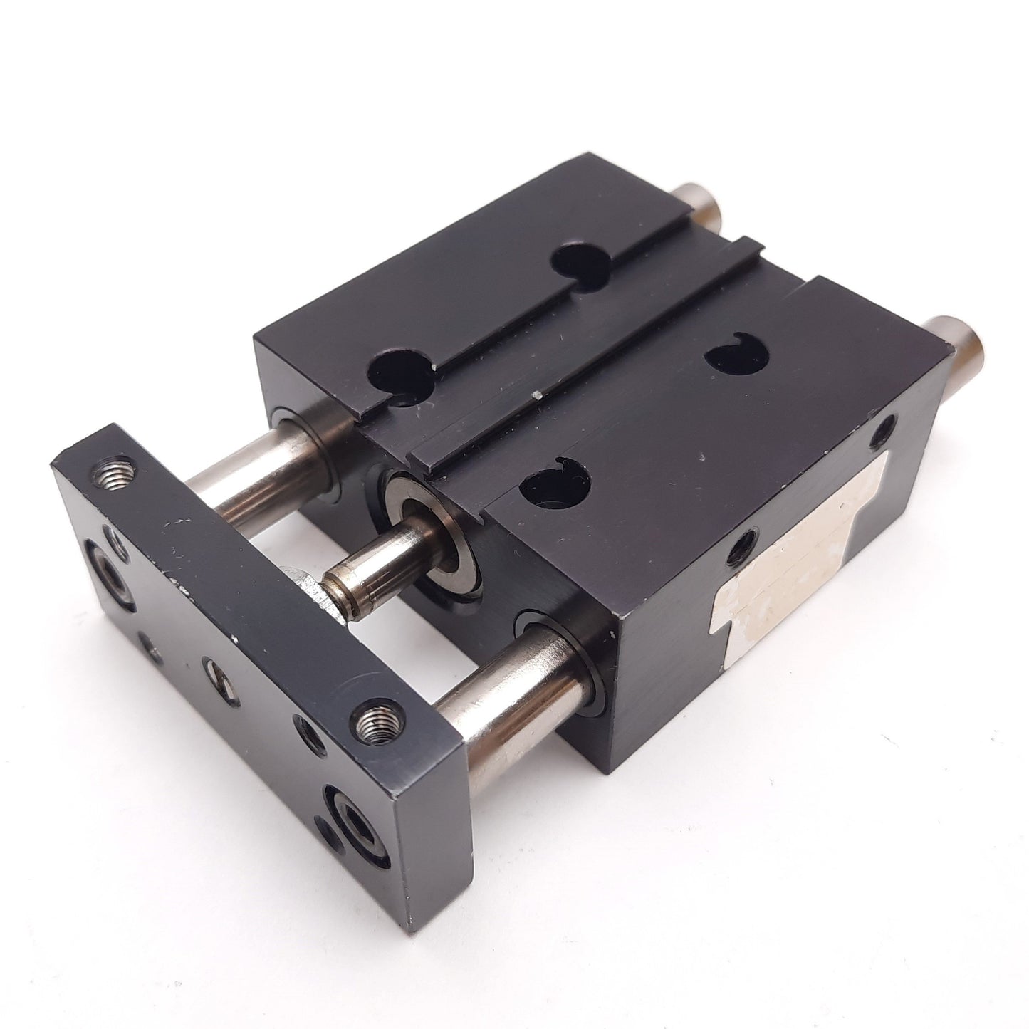 Used Pneumatic Guided Cylinder, Double Acting, Bore: 0.63", Stroke: 0.5", Ports 10-32