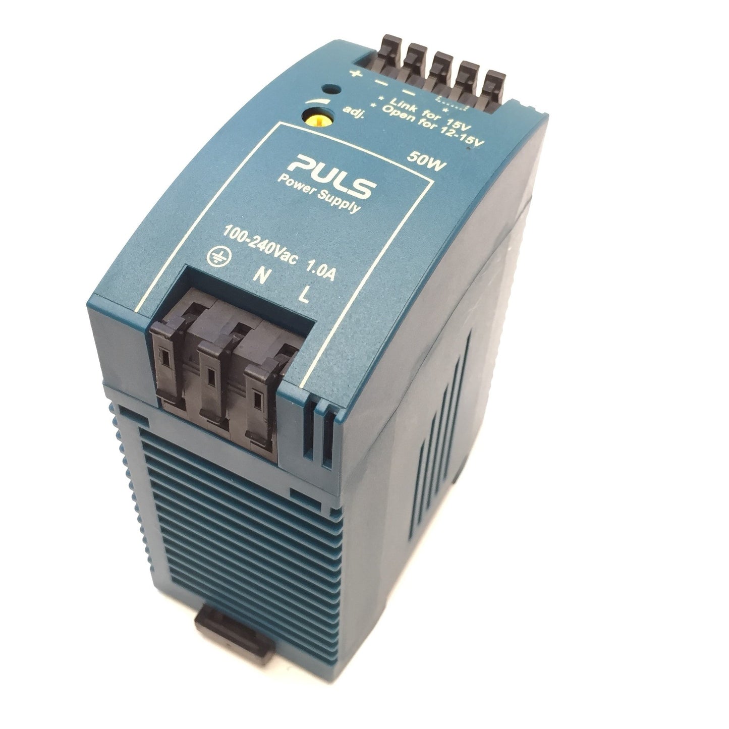 Used PULS ML50.102 Power Supply, In: 100-240VAC/110-300VDC, Out:12VDC DIN Rail Mount