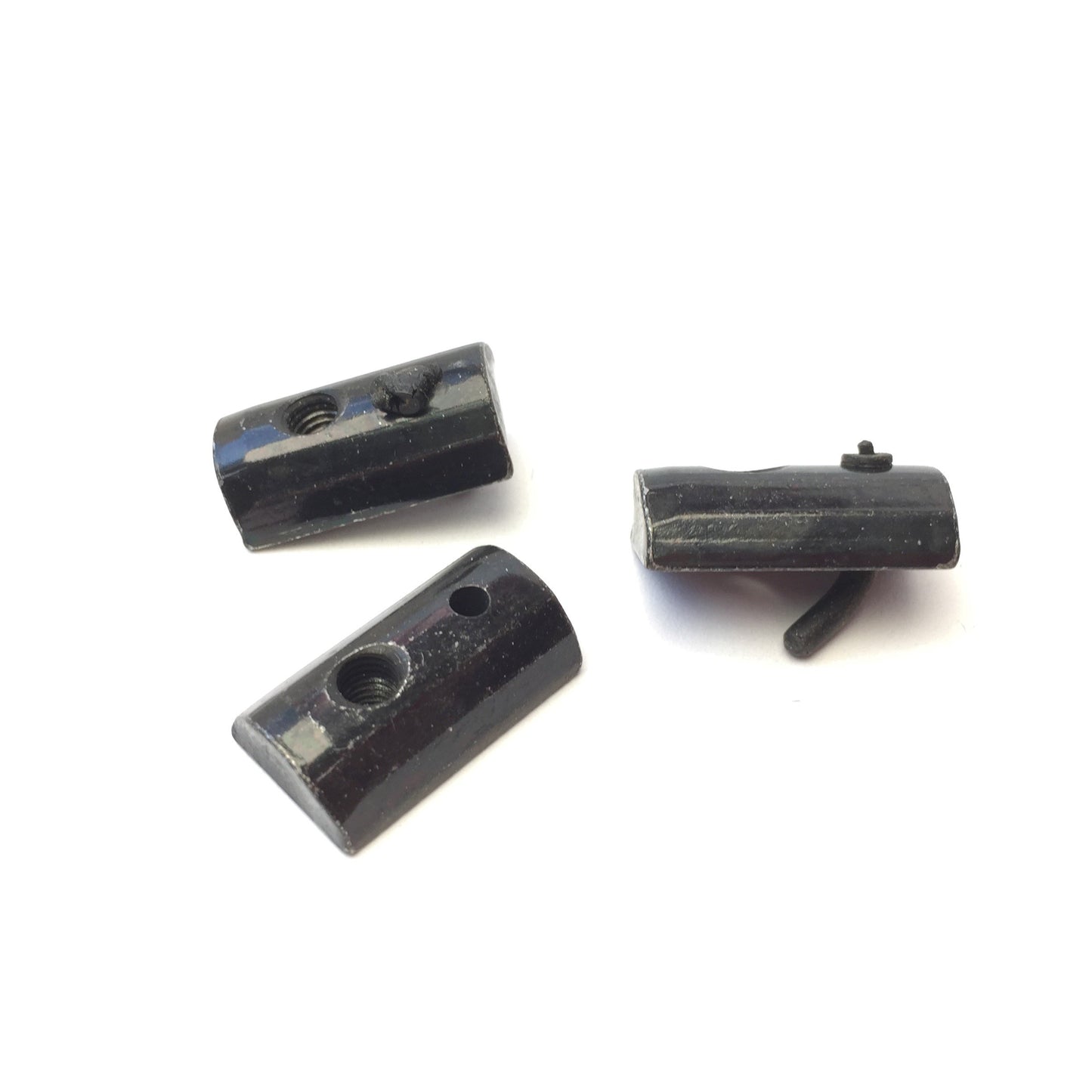 Used Lot of 50 80/20 3384 Black Steel Roll-In T-Nut Hardware, 15-Series, 10-32 Thread