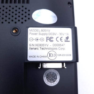 Used Xenarc 805YV 8" Portable LED LCD Display Monitor, VGA, 4:3 Aspect Ratio, 10/15ms