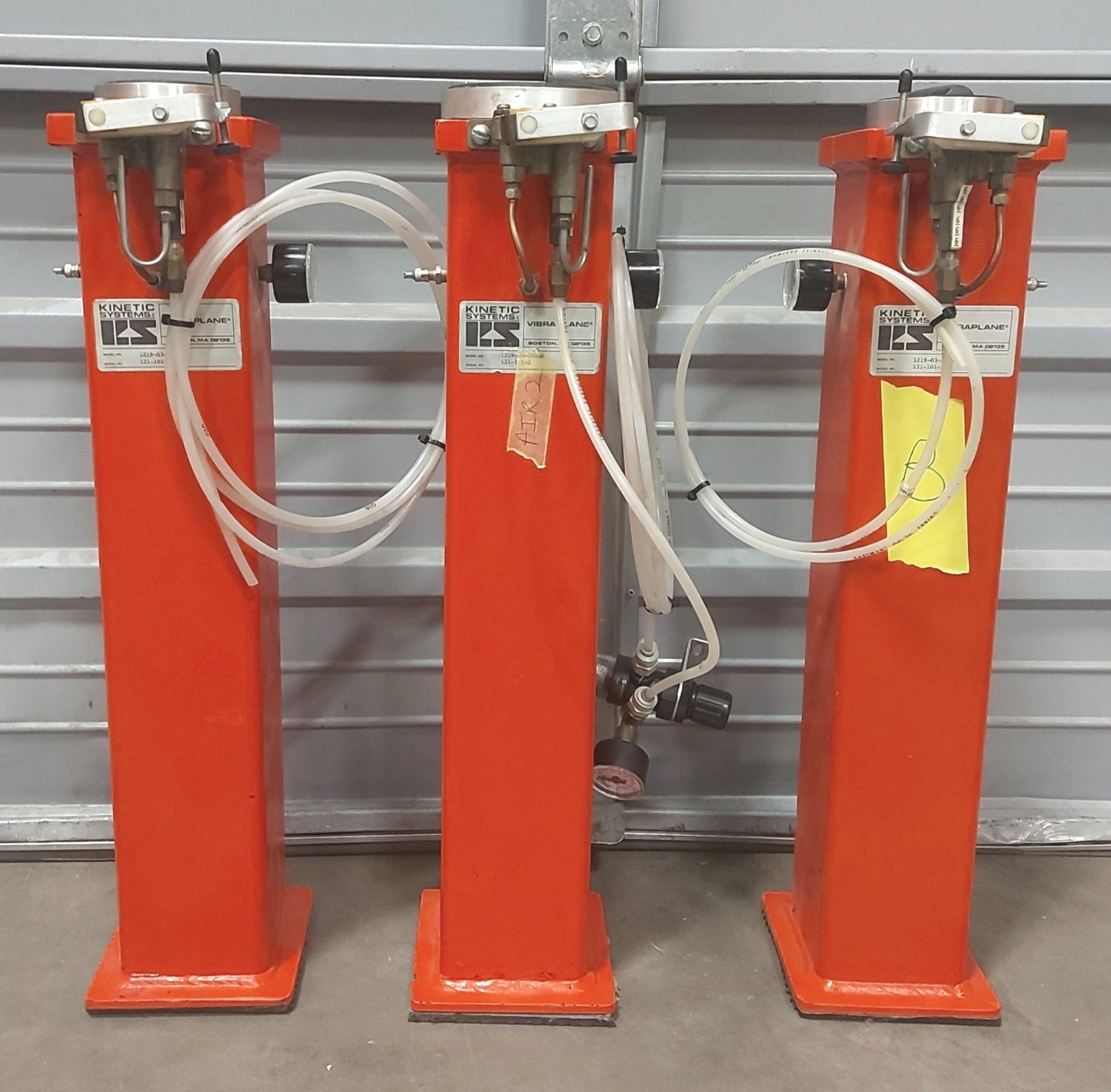 Used KSI 1219-03-2626K Tripod Vibration Isolation Mounts 200-3200lbs 24" High 50PSI