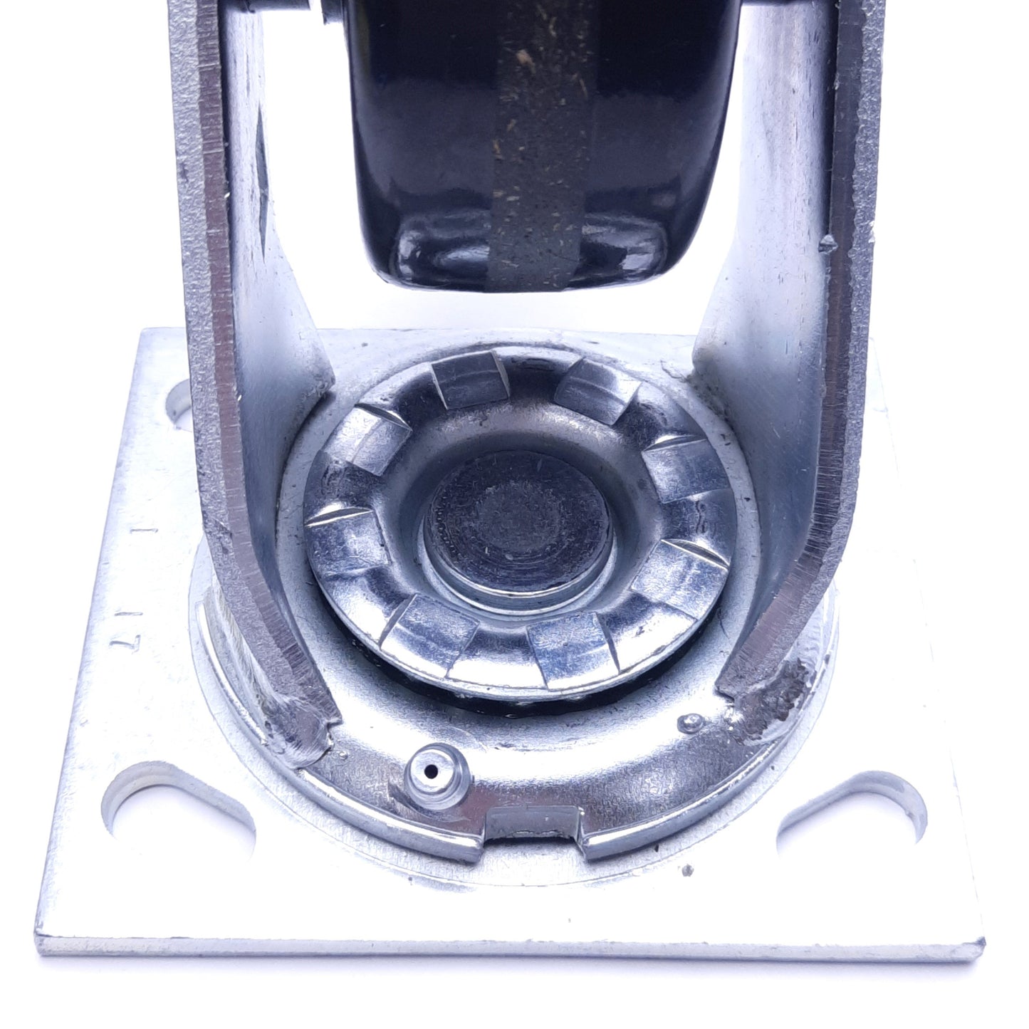 Used Albion 4" Metal Swivel Caster Wheel, 4.5" Top Plate Mount, 1.5" Wheel Width