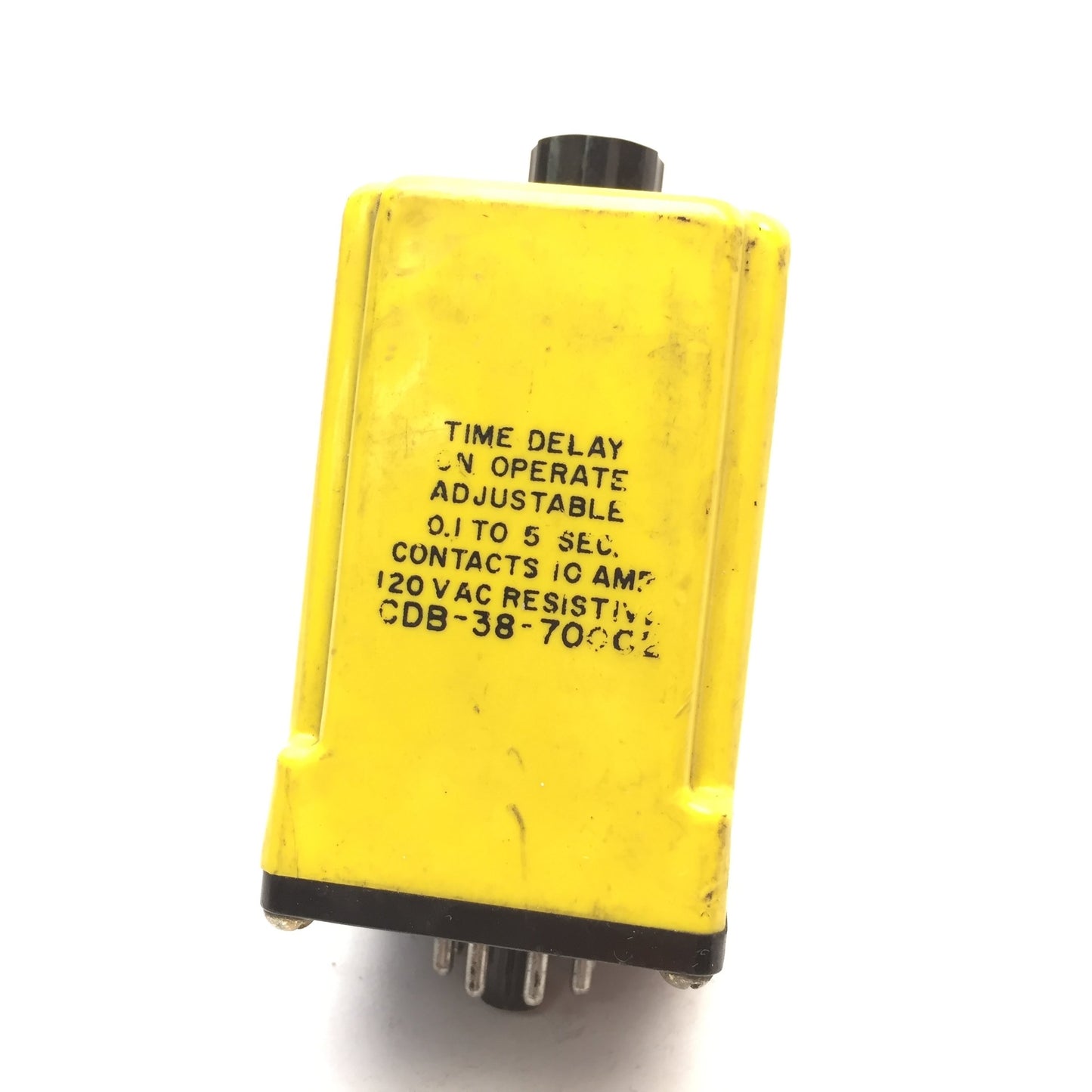 Used AMF Potter & Brumfield CDB-38-70002 Time Delay Relay, 0.1-5 Seconds, 10A, 120VAC