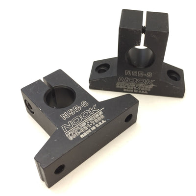 New – Open box New Nook NSB-8 PowerTrax 1/2" Linear Bearing Block Shaft Support Block, 1-Pair