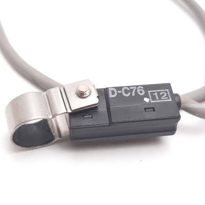 Used SMC D-C76 Reed Auto Switch Sensor, 4-8VDC, 20mA, 3-Wire 280mm, Band Mount 10mm