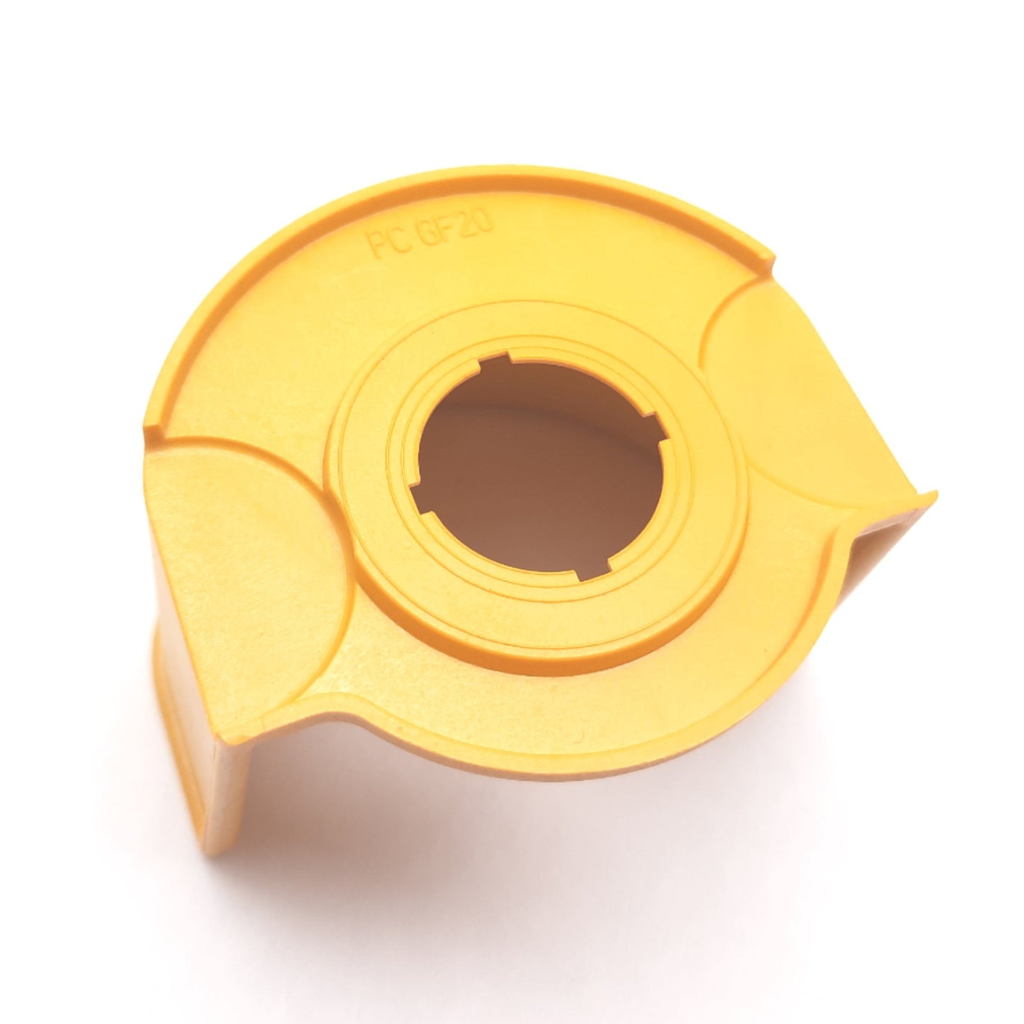 Used Eaton M22-XGPV Push Button Guard Ring, Yellow, M22 Series, For 22.5mm Switches