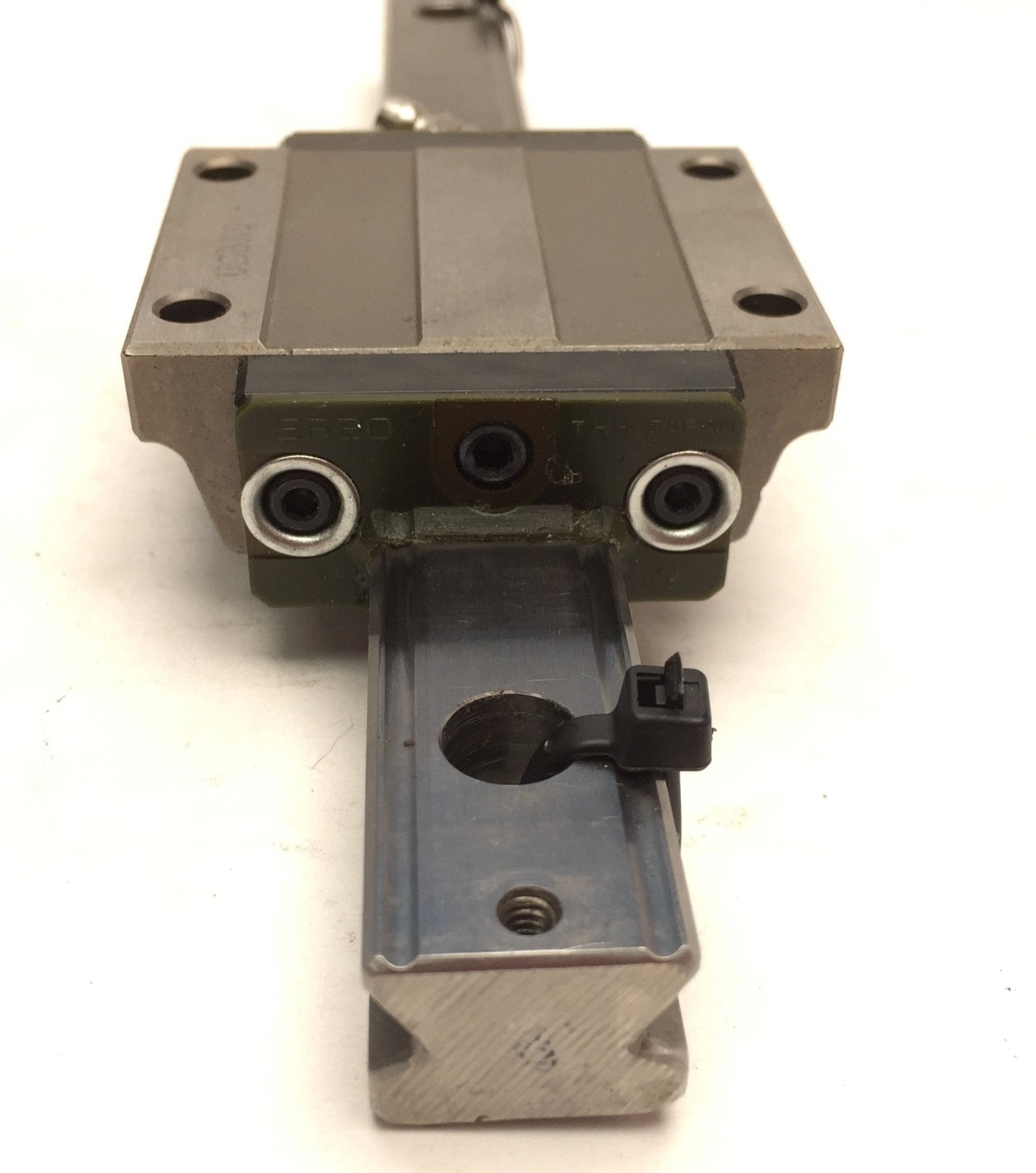 Used THK SR20 Linear Bearing w/ Linear Rail Length: 212mm Width: 20mm Height: 15.4mm