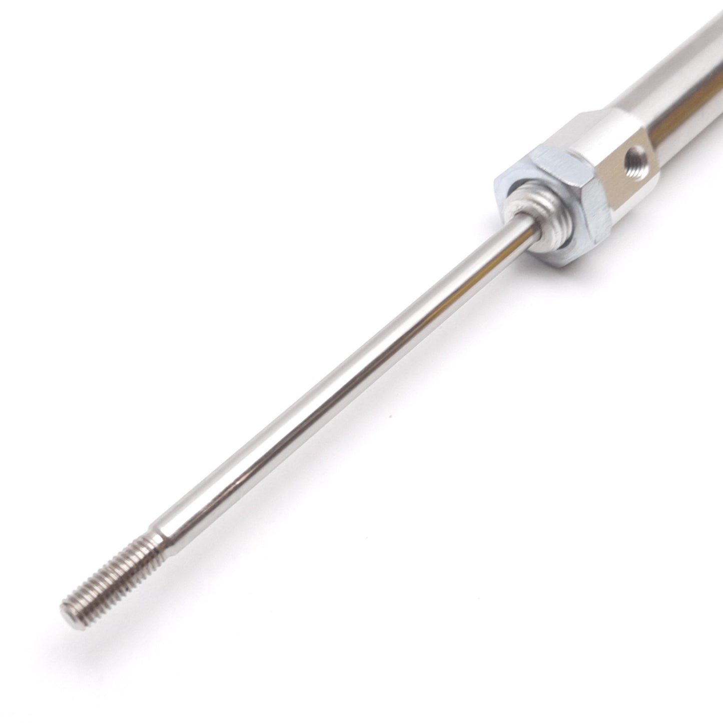 Used SMC NCMB044-0300 Pneumatic Cylinder, Bore: 7/16", Stroke: 3", 1.7MPa, 10-32