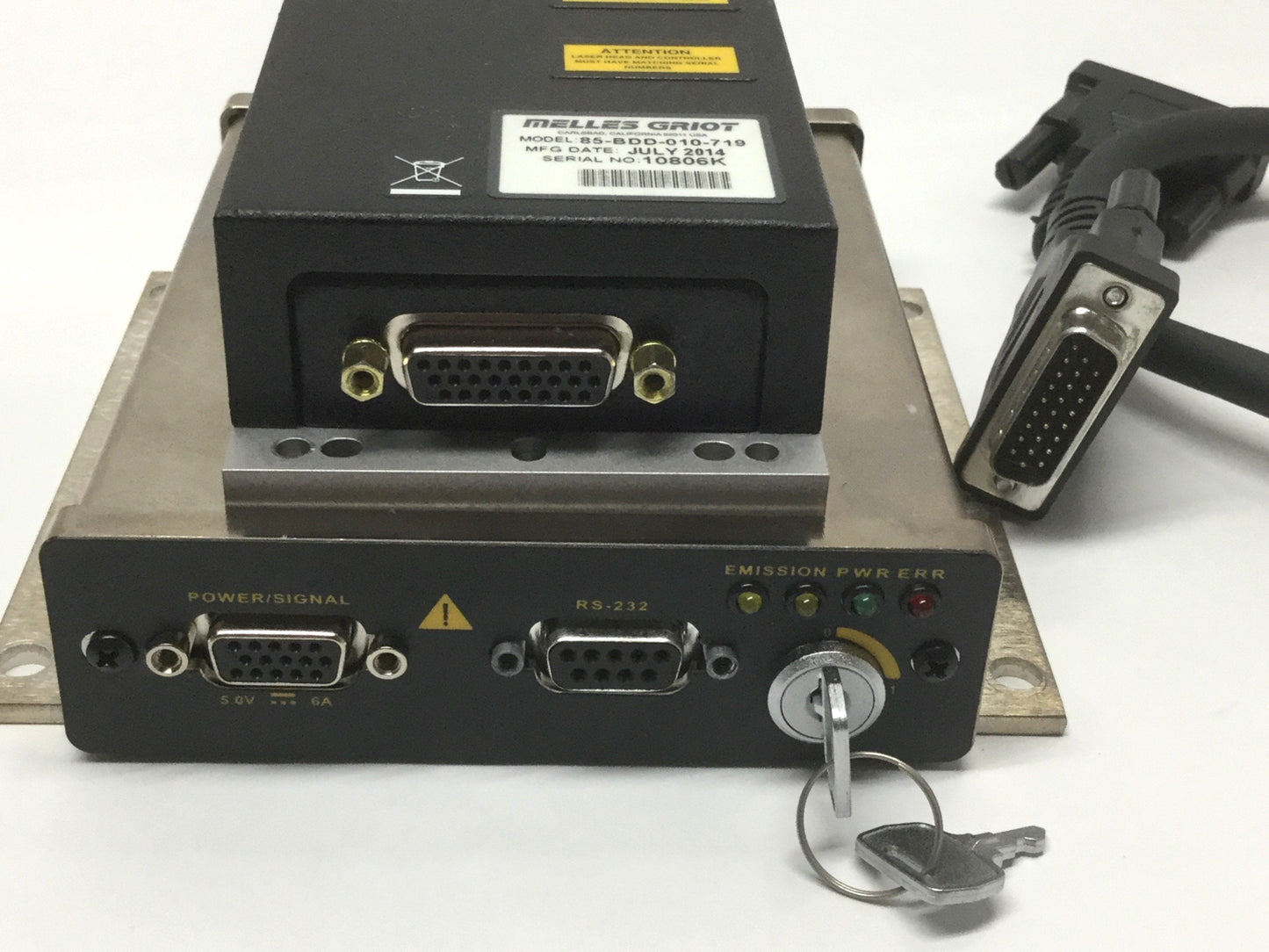 Used Melles Griot 85-BDD-010 Blue DPSS Solid-State Laser System 488nm, 10mW, RS-232