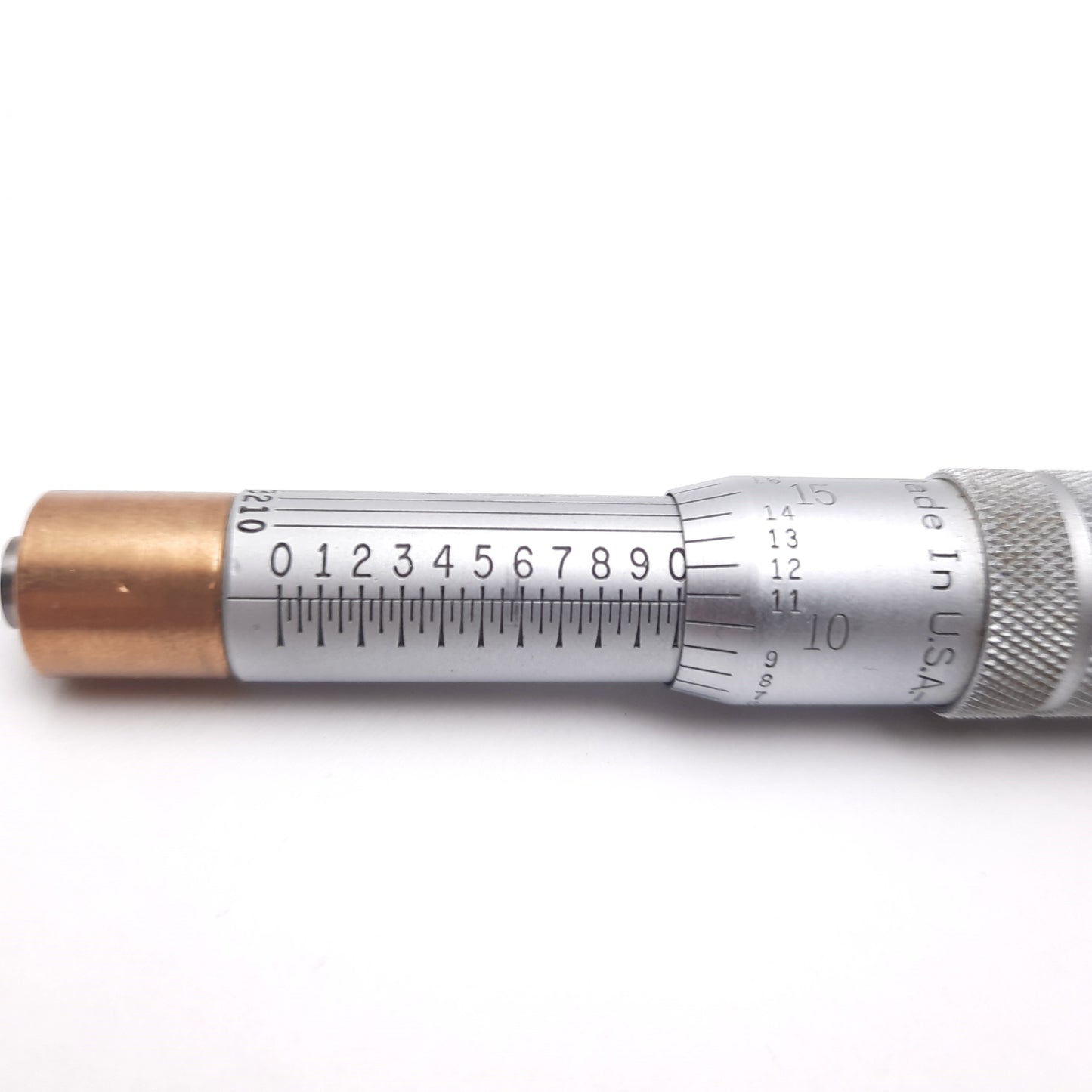 Used Brown & Sharpe Micrometer, 0-1" Range, 0.0001 Graduation, 0.25" Actuator, 0.5"