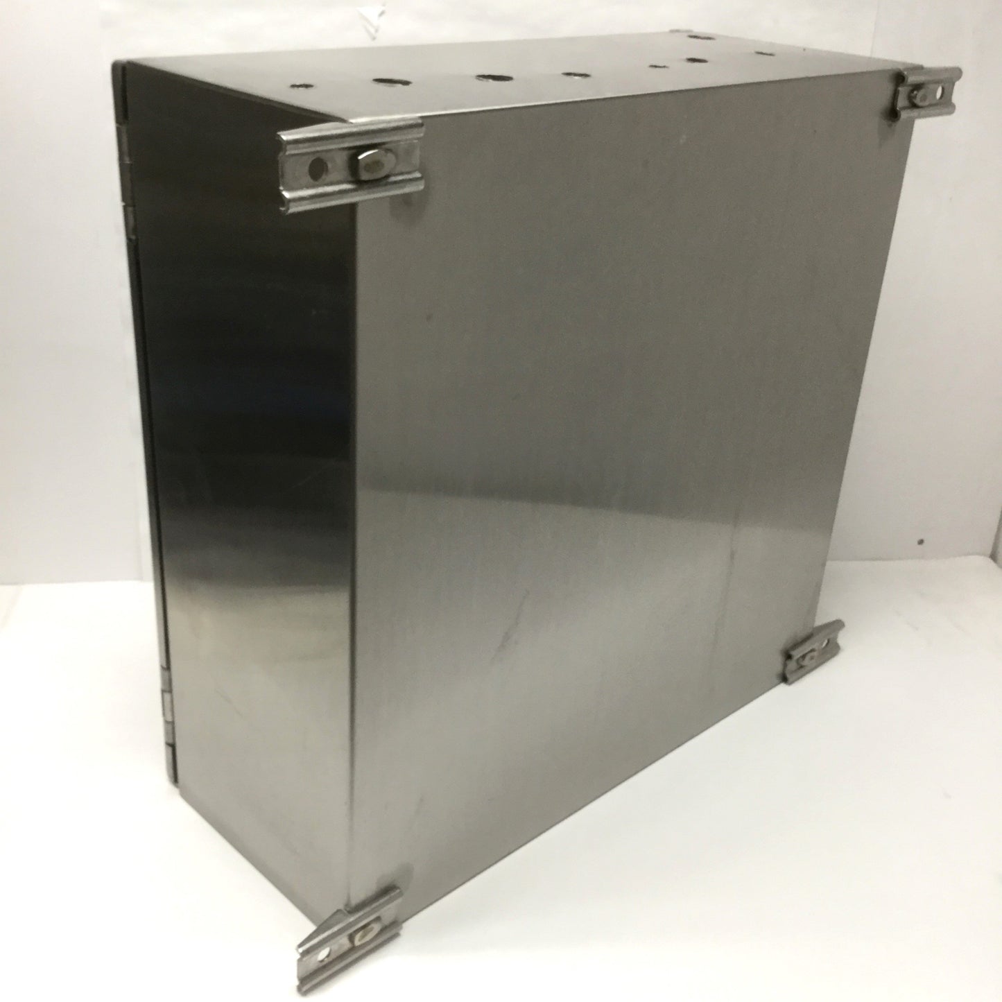 Used Hoffman CSD20208WSS Stainless Steel Windowed Enclosure Box 20 x 20" x 8" *Holes*