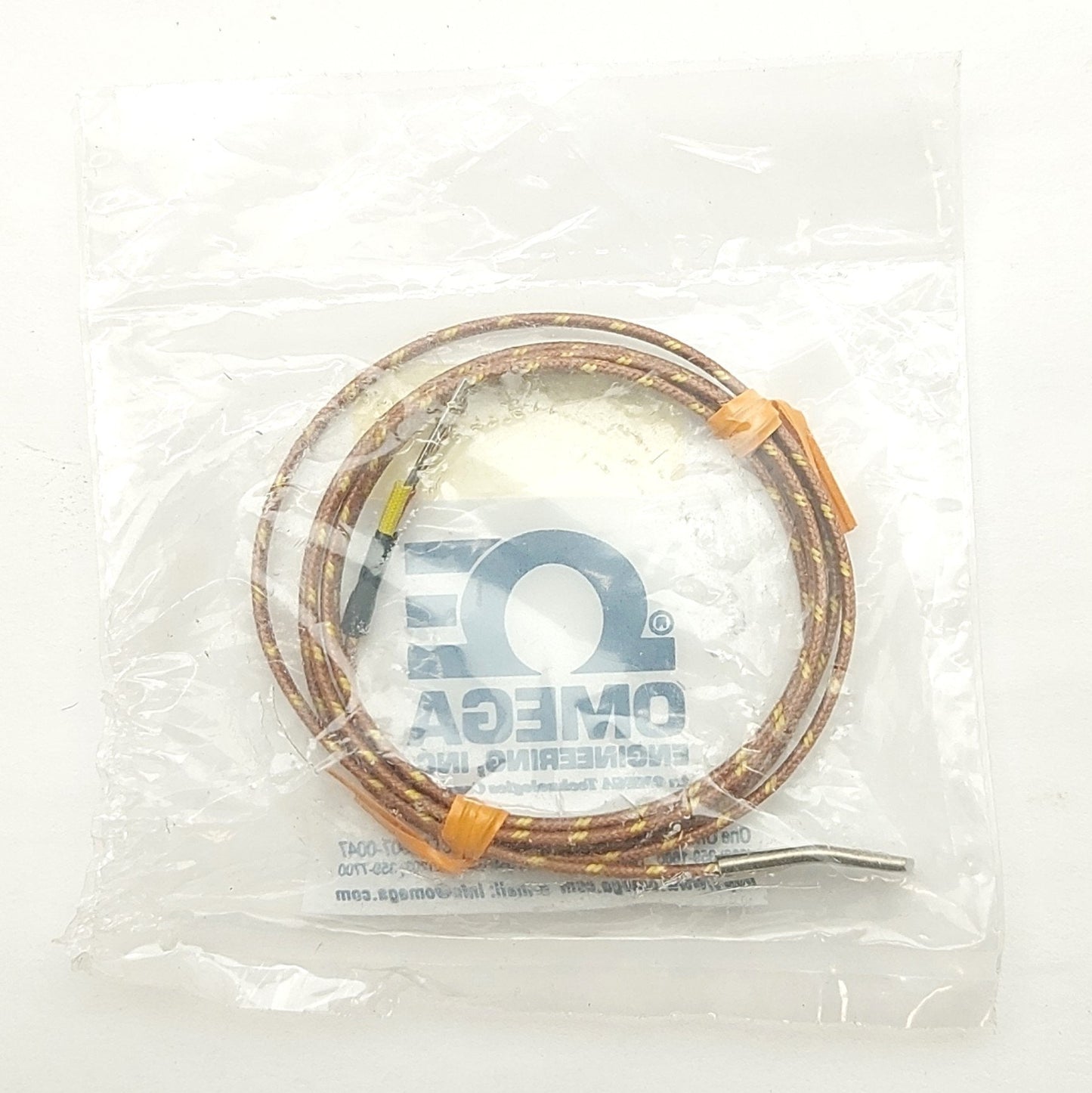 New Omega WTK-6-36 Fiberglass Insulated Thermocouple Type-K #6/M3.5 Screw 36" Long