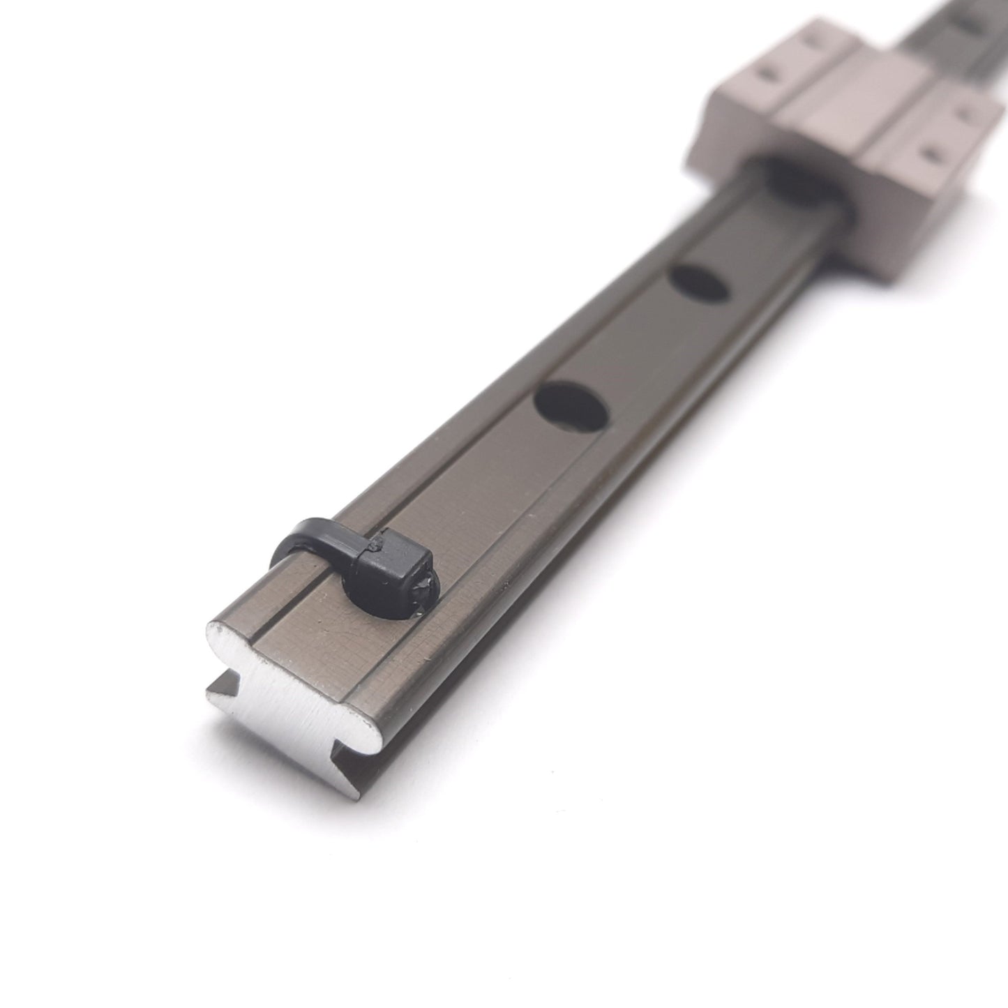 New – Open box PBC Linear MRC12C Rollerless Slide On 320mm Long Rail, Carriage: 34mm x 27mm