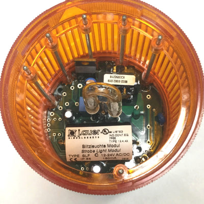 Used Auer SLF 230101405 Signal Tower Flashing Strobe Light Module, Orange/Amber