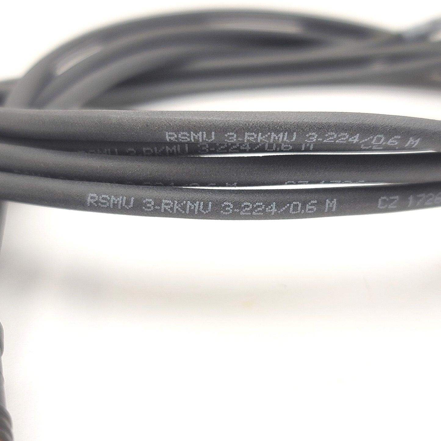 Used Lot Of 4 Lumberg Automation RSMV 3-RKMV 3-224/0.6 M Double-Ended Cordsets M8