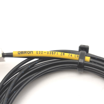 Used Omron E32-D36P1 2M Fiber Optic Area Sensing Reflective Fiber Unit, 11mm Width