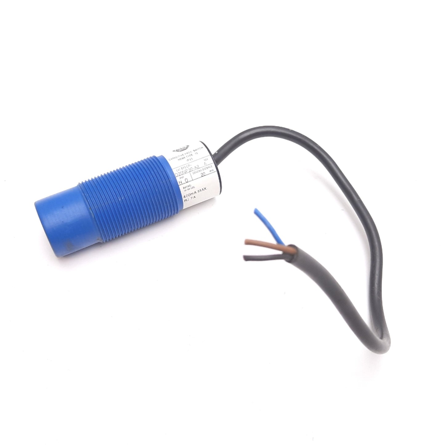 Used Allen Bradley 875CP-D20NP30-A2 Capacitive Proximity Sensor, 20mm, 10-60VDC, PNP