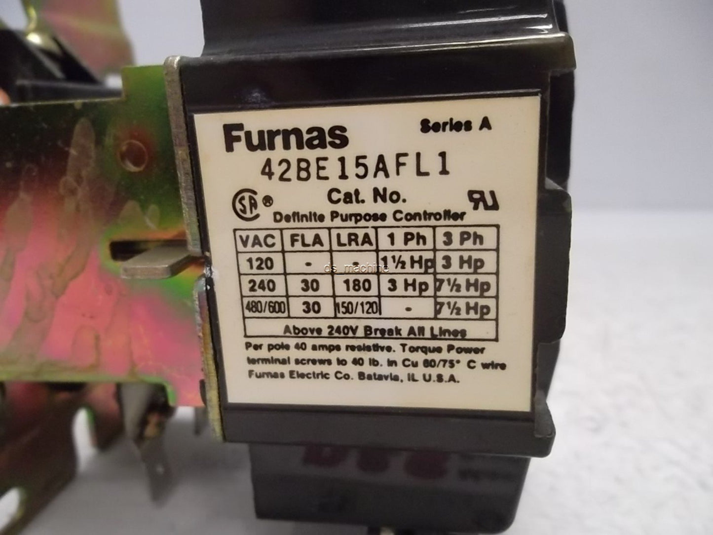 Used Furnas 42BE15AFL1 Contactor 30Amp