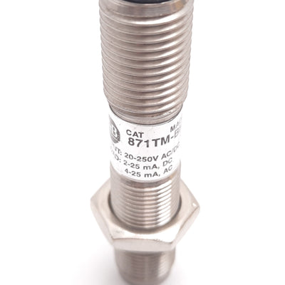 Used Allen Bradley 871TM-BH2N12-R3 Inductive Proximity Sensor, 2mm, 20-250VAC/DC