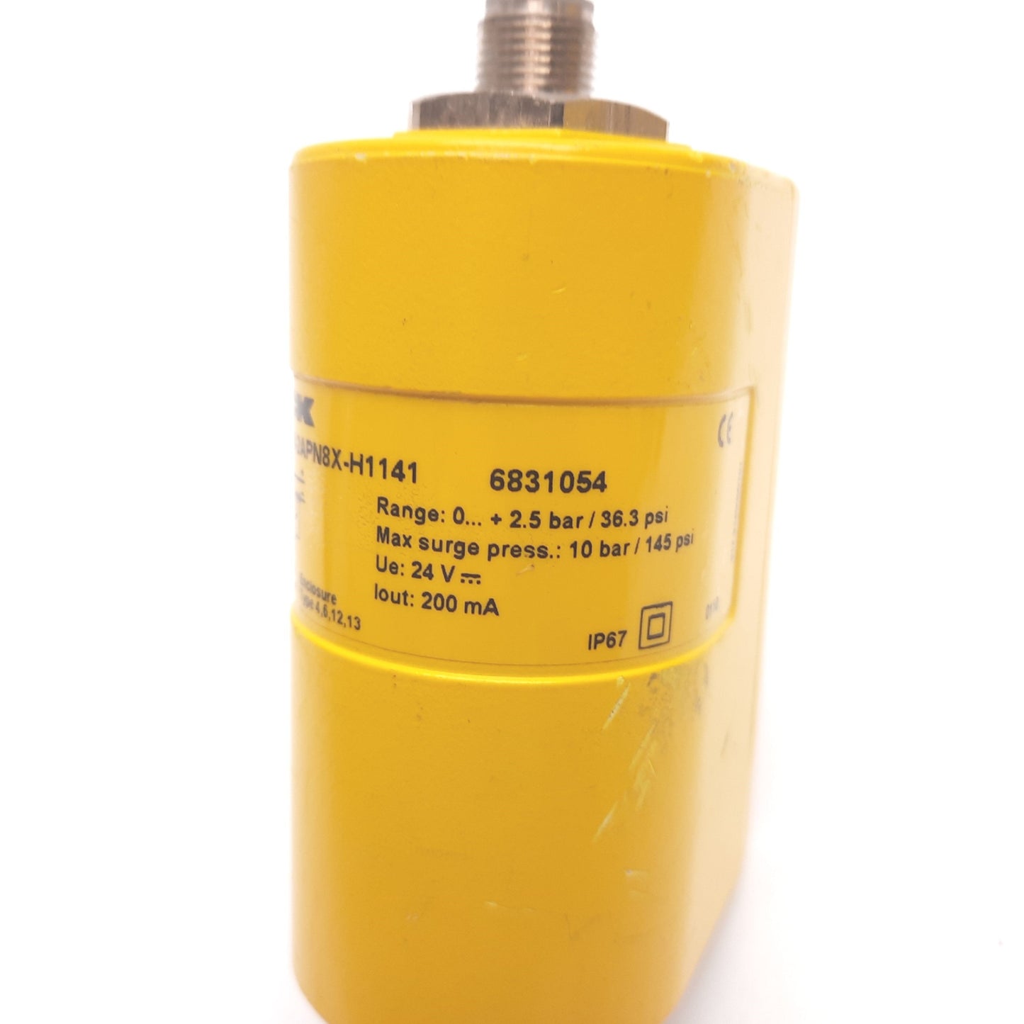 Used Turck PC002-Gi1/4A1M-2APN8X-H1141 Pressure Transmitter, 2.5bar / 36.3psi, 24VDC
