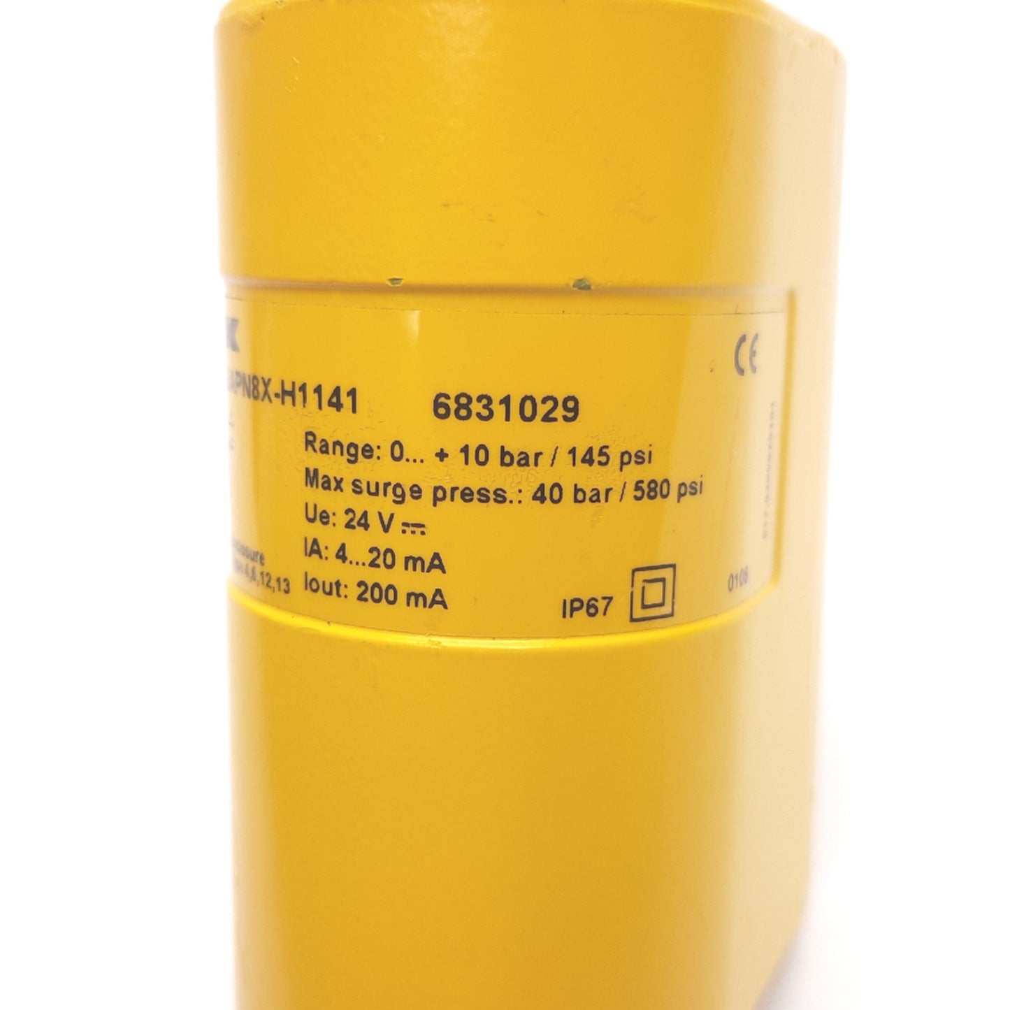 Used Turck PC010-Gi1/4A1M-LIAPN8X-H1141 Pressure Transmitter, 10bar / 145psi, 24VDC