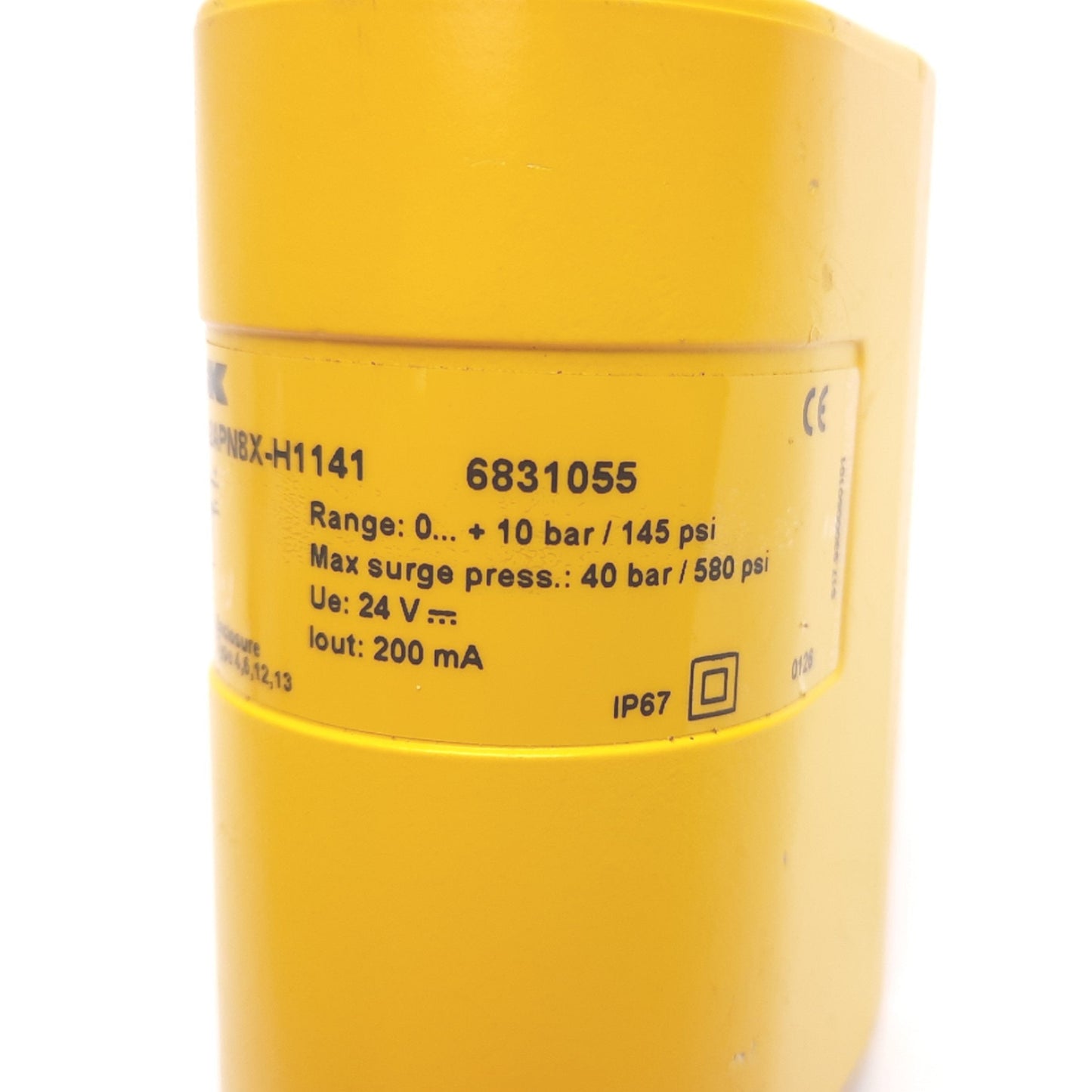 Used Turck PC010-Gi1/4A1M-2APN8X-H1141 Pressure Transmitter, 10bar / 145psi, 24VDC