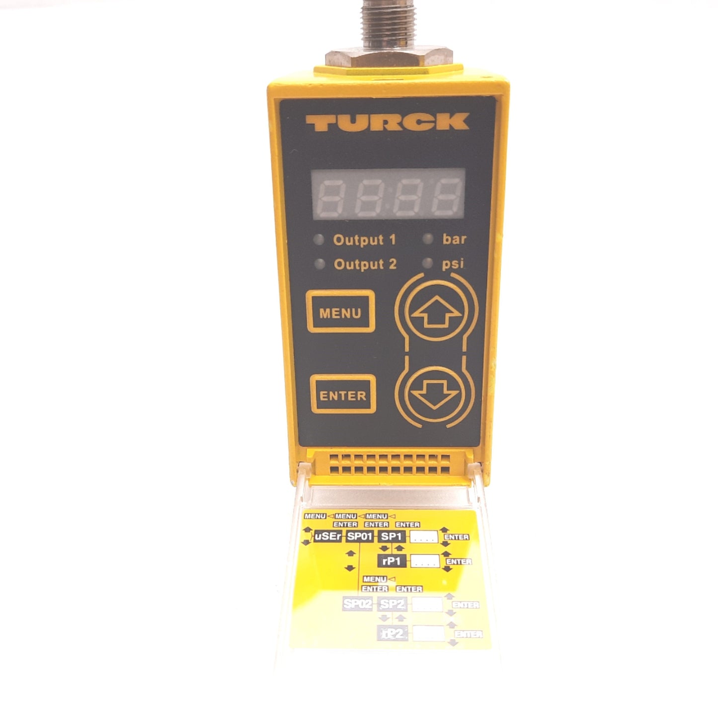 Used Turck PC010-Gi1/4A1M-2APN8X-H1141 Pressure Transmitter, 10bar / 145psi, 24VDC