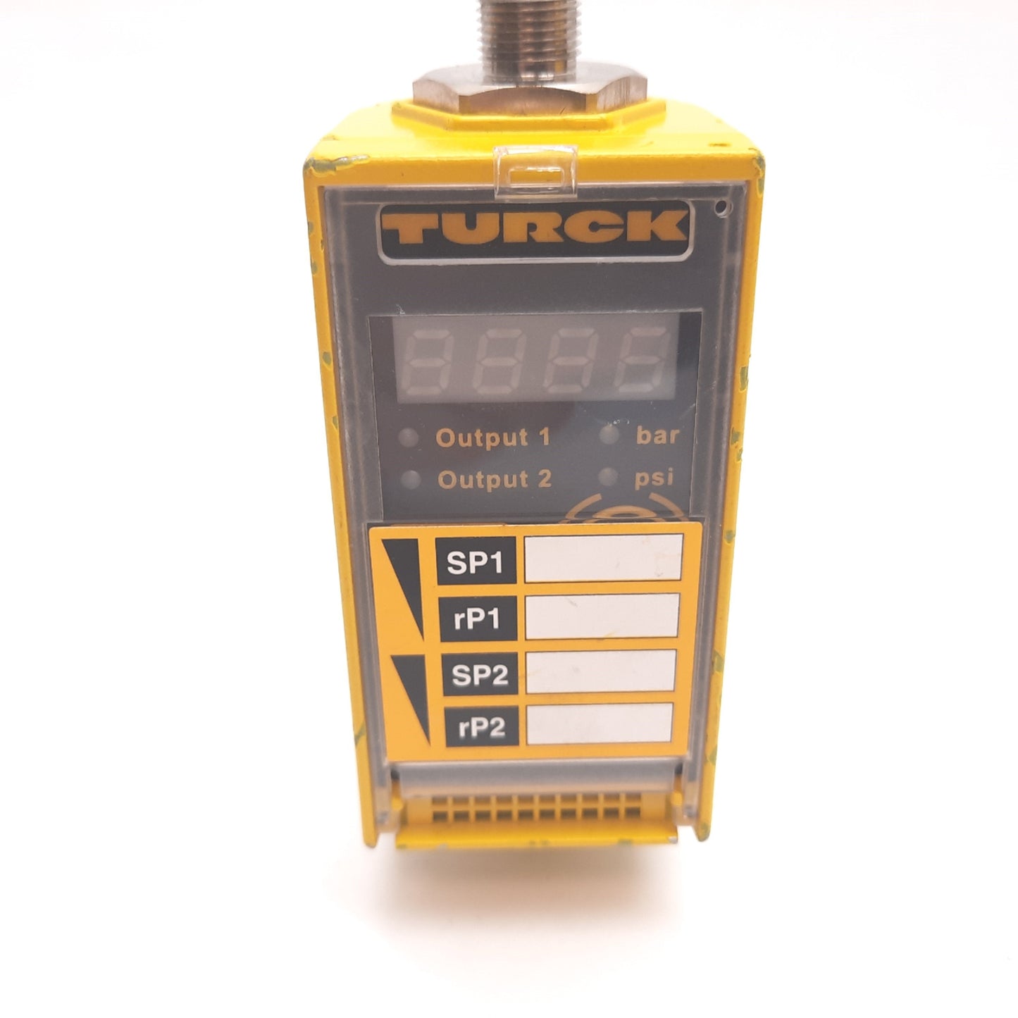 Used Turck PC001V-Gi1/4A1M-2APN8X-H1141 Pressure Transmitter, -1 bar/ -14.5psi, 24VDC
