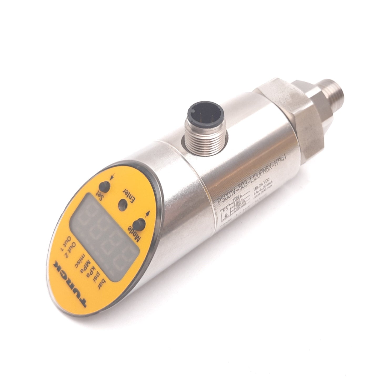 Used Turck PS001V-503-LI2UPN8X-H1141 Pressure Transmitter, -1 to 1bar / 14.5psi
