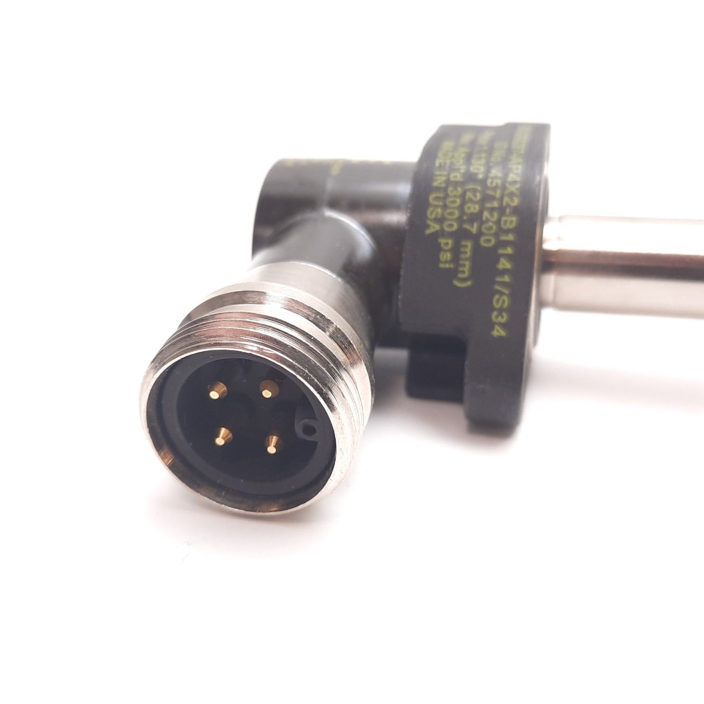Used Turck Bi2-CRS287-AP4X2-B1141/S34 Proximity Sensor, 2mm, 10-65VDC, 4-Pin 7/8-16