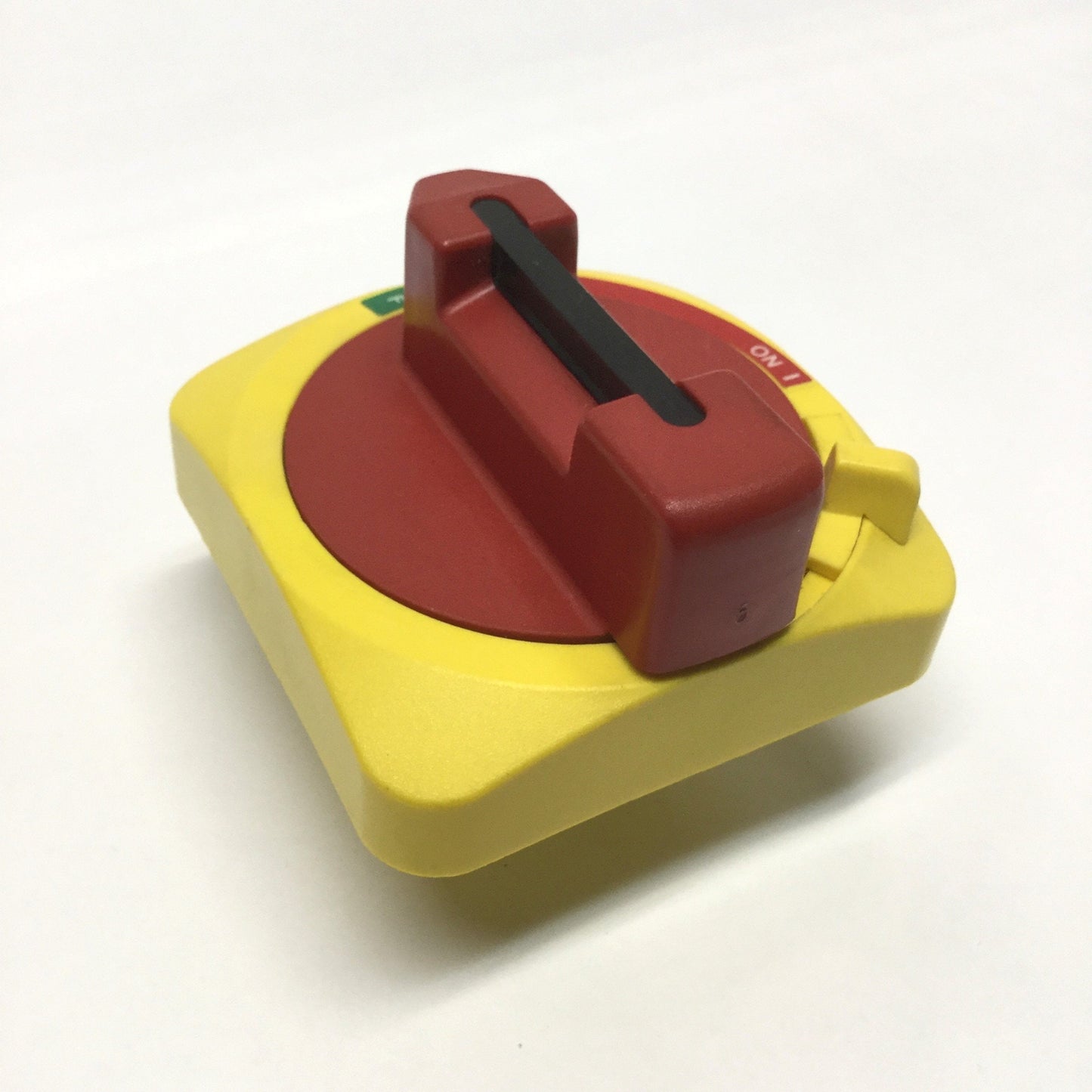 Used Allen Bradley 194R-HS1E Rotary Disconnect Switch Handle, Red/Yellow, ON-OFF, 90°