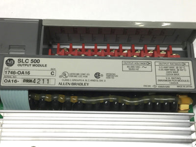 Used Allen Bradley 1746-OA16 SLC 500 AC Triac Output Module 120/240VAC, 16-Point