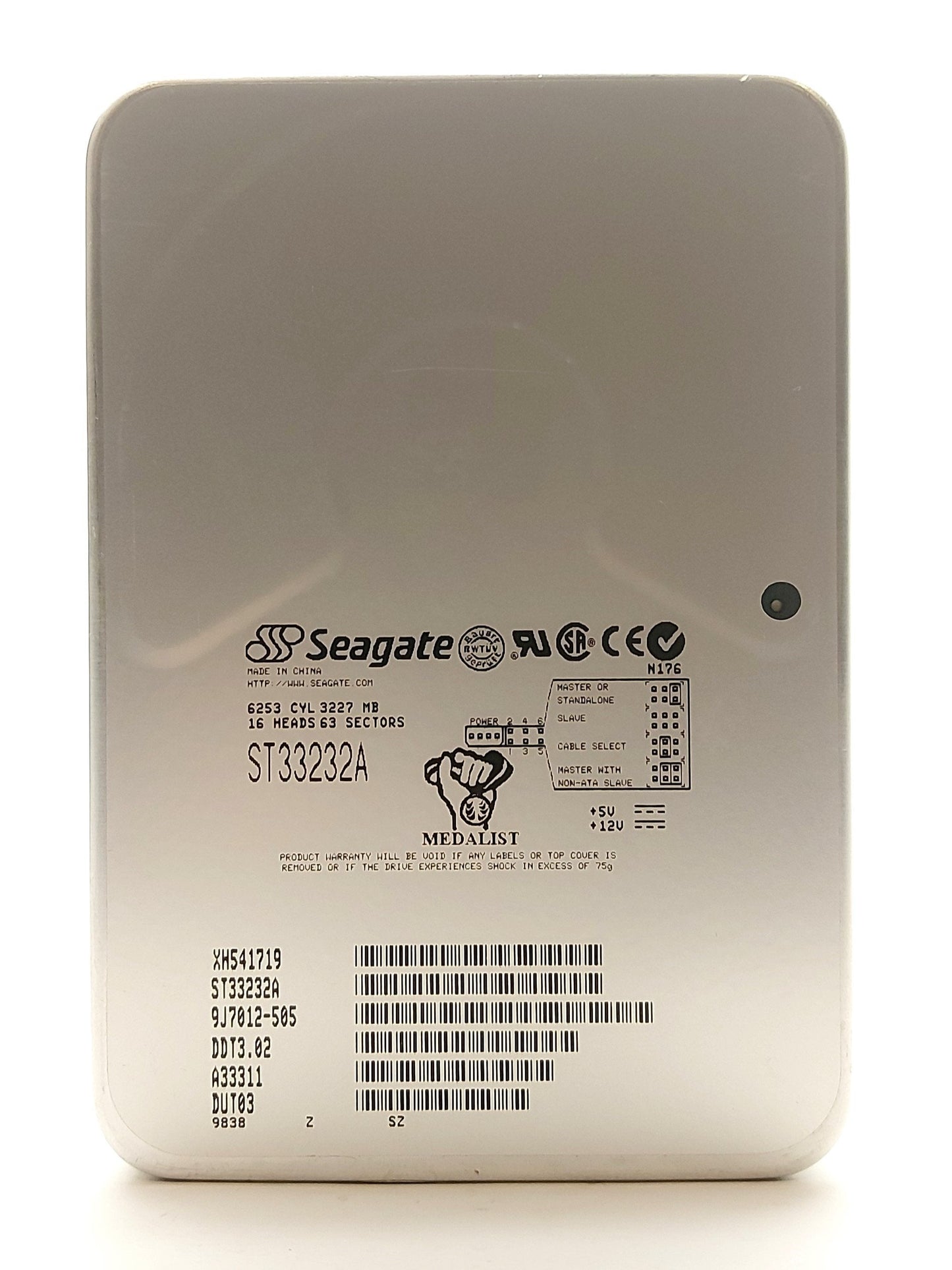 Used Seagate ST33232A Medalist 3.5" HDD Hard Disk Drive, IDE/PATA, 3.2GB, 4500RPM
