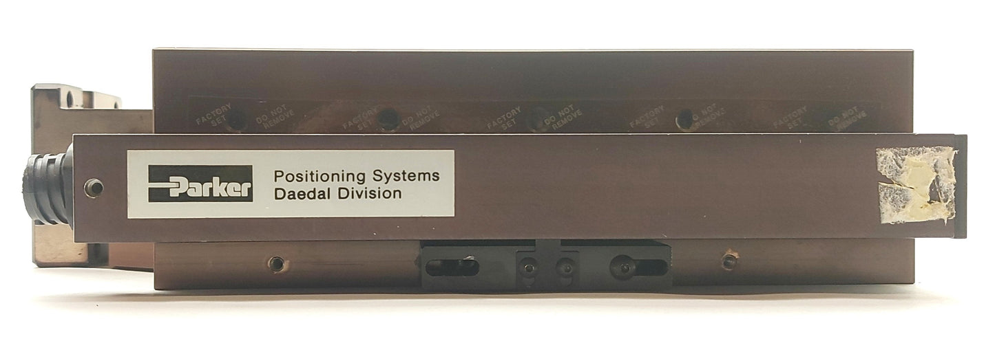 Used Parker 806004 Ball Screw Linear Actuator Stage 4" Travel .2" Lead 220lbs NEMA23