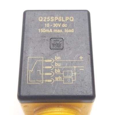 Used Banner Q25SP6LPQ Photoelectric Polarized Retro Sensor, 2m, 10-30VDC, PNP, M12