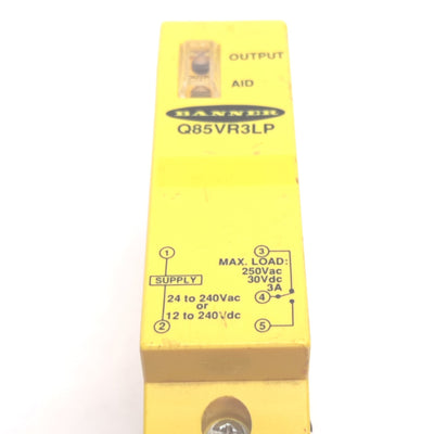 Used Banner Q85VR3LP Photoelectric Retroreflective Sensor, 4.6m, 24-240VAC 12-240VDC