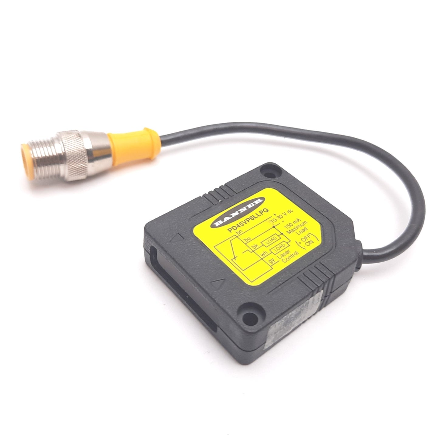 Used Banner PD45VP6LLPQ Polarized Retroreflective Laser Sensor, 10.6m, 10-30VDC, PNP