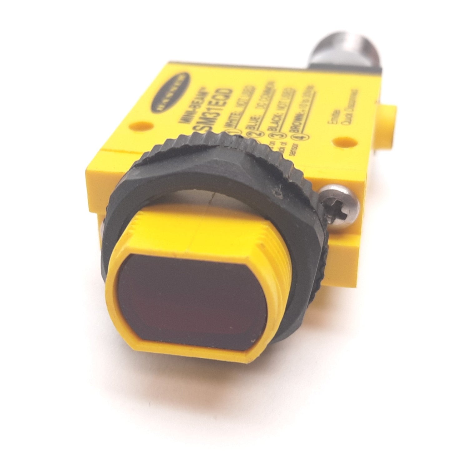 Used Banner SM31EQD Mini-Beam Photoelectric Emitter Sensor, 3m, 10-30VDC, 4-Pin M12