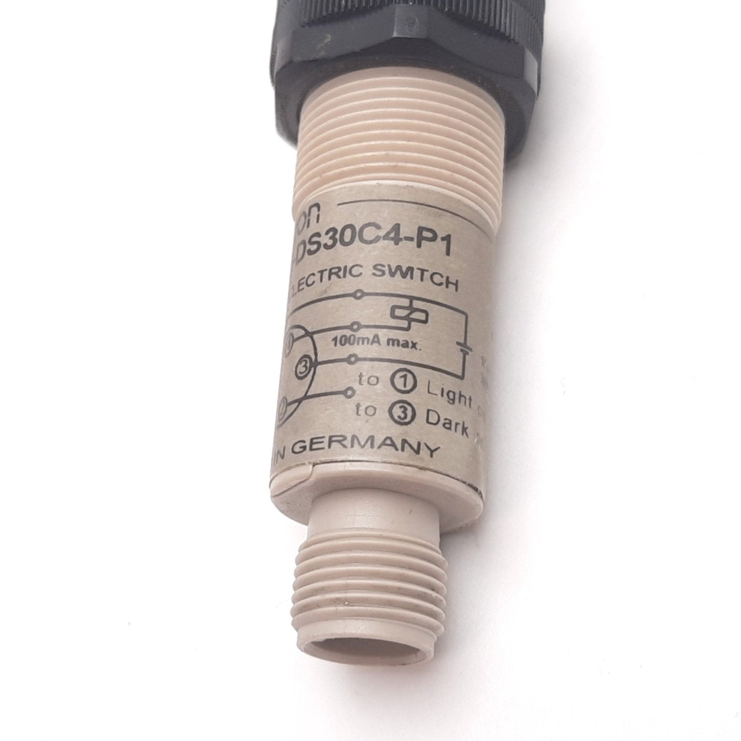 Used Omron E3F2-DS30C4-P1 Photoelectric Sensor, 0.3m, 10-30VDC 100mA, 4-Pin M12