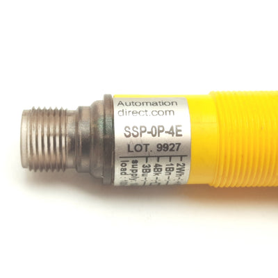 Used Automation Direct SSP-0P-4E Photoelectric Sensor, 3m, 10-30VDC, PNP, 4-Pin M12