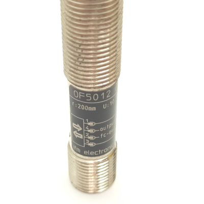 Used IFM OF5012 OFT-FPKG/US Photoelectric Diffuse Reflection Sensor, 200mm, 10-36VDC