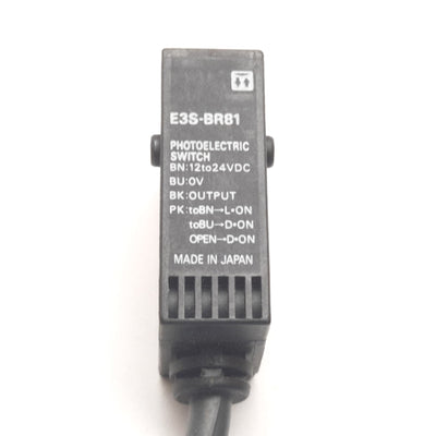 Used Omron E3S-BR81 Polarized Retroreflective Photoelectric Sensor, 1m, 12-24VDC