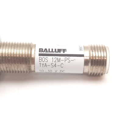 Used Balluff BOS0012 BOS 12M-PS-1YA-S4-C Diffuse Photoelectric Sensor, 100mm 10-30VDC