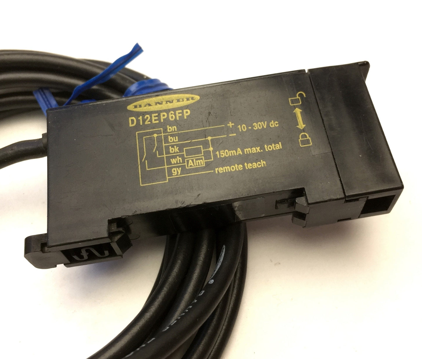 New Other Banner D12EP6FP Fiber Optic Sensor Supply: 10-30VDC, Output: SPST PNP, Cable: 2m